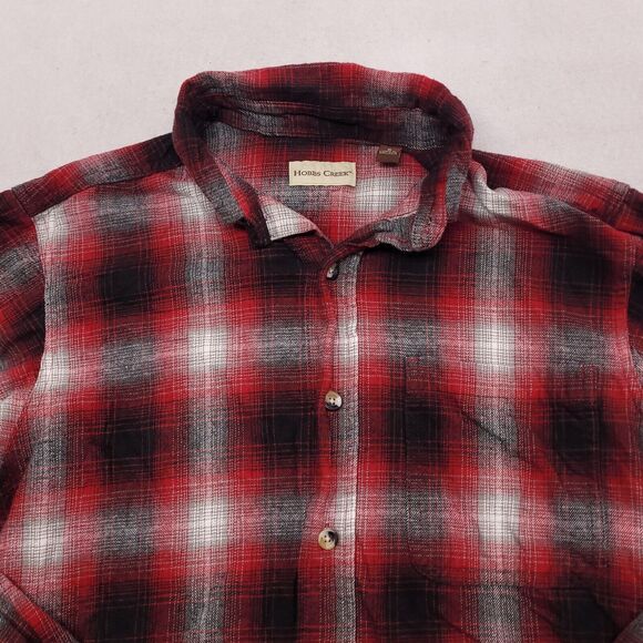 Hobbs Creek Tartan Flannel Casual Button Up Shirt Mens Size Small S Red Black - Picture 1 of 10